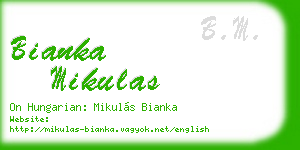 bianka mikulas business card